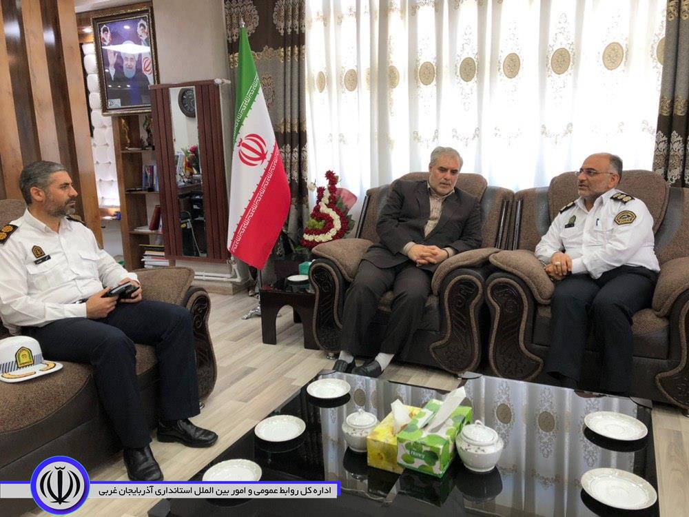 دیدار فرمانده پلیس راهنمایی و رانندگی استان آذربایجان غربی با فرماندار سلماس