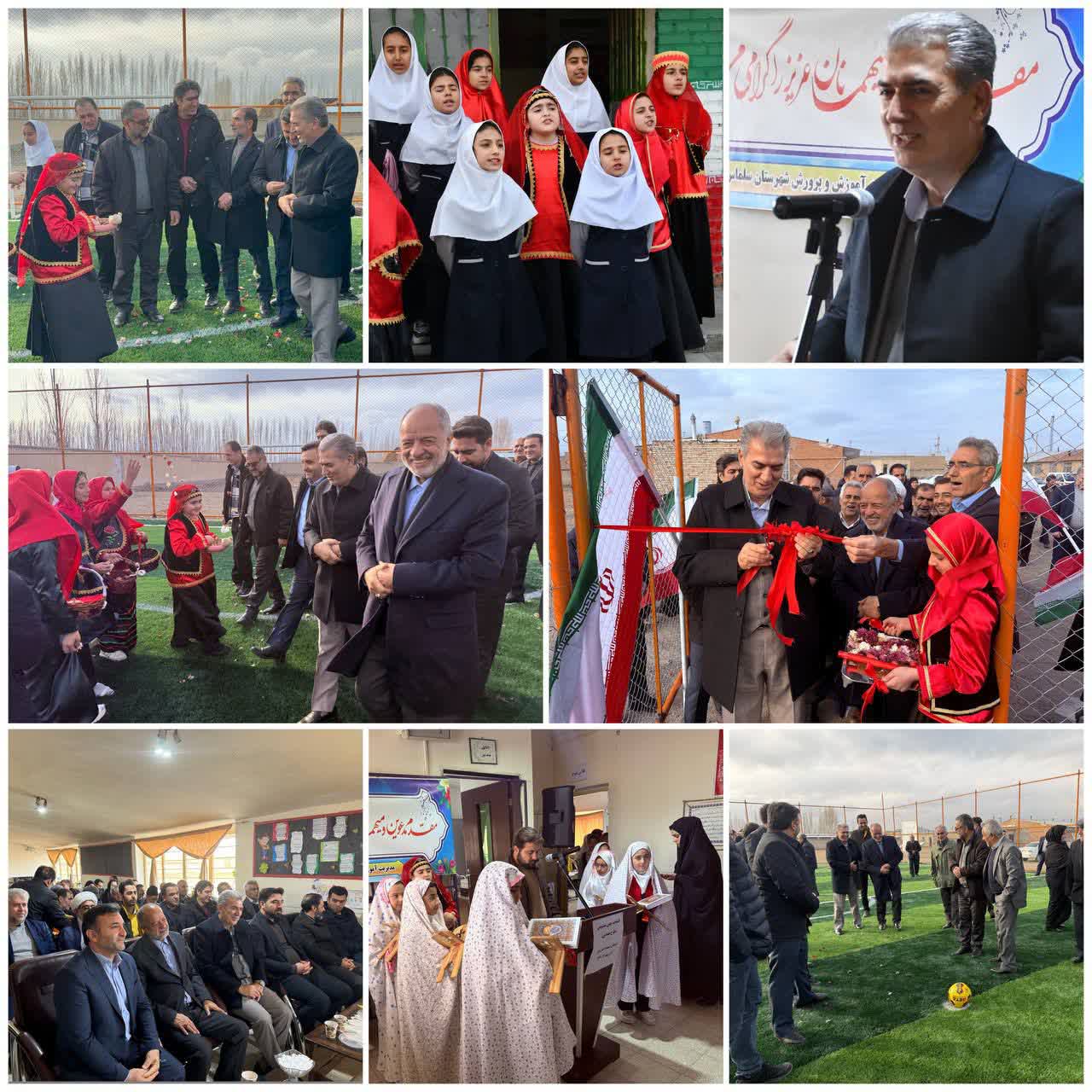 آیین افتتاح چمن مصنوعی طرح میدان همدلی در مدرسه شهید قنبرپور روستای سلطان احمد با حضور فرماندار، نماینده مردم در مجلس، سایر مسئولان محلی و اهالی روستا برگزار شد