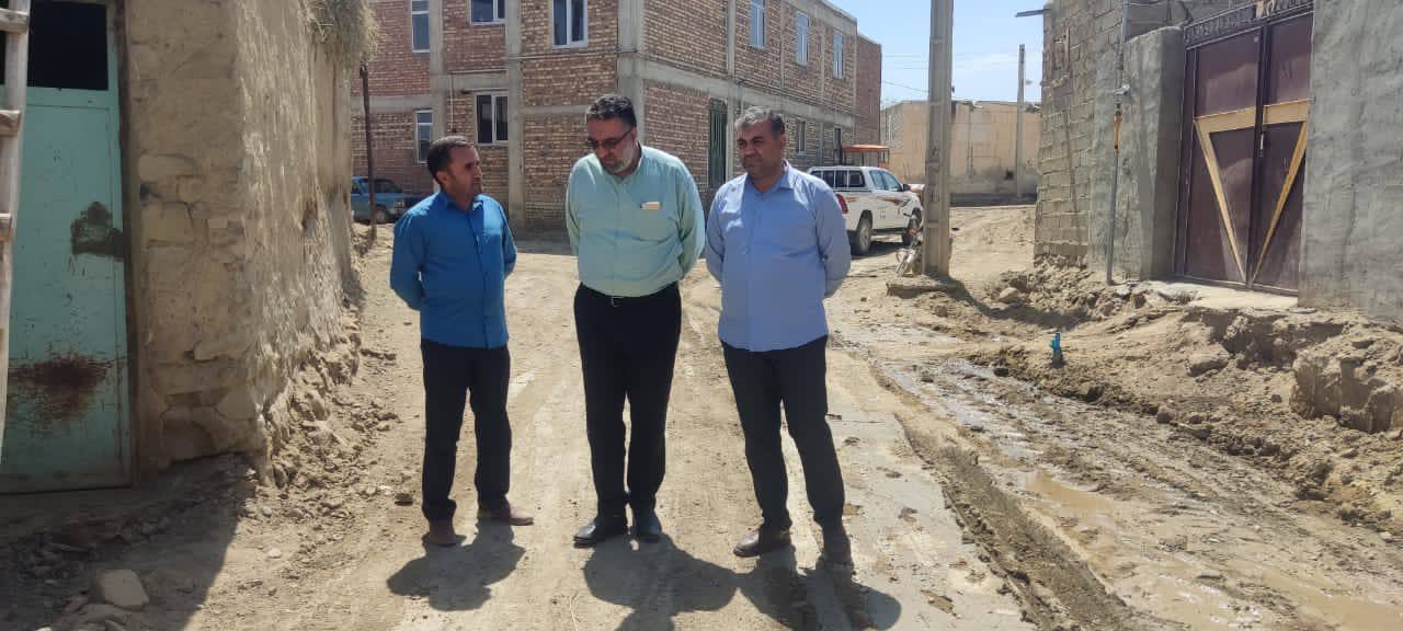 بازدید میدانی معاون سیاسی، امنیتی و اجتماعی فرماندار از اجرای طرح هادی روستای عیان شهرستان سلماس