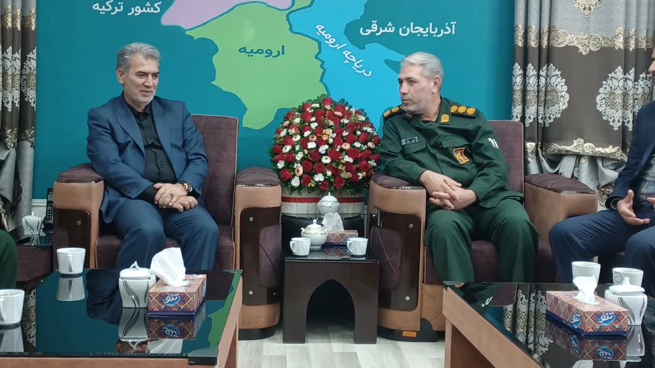 🔹 دیدار فرمانده ناحیه مقاومت بسیج  سپاه استان با فرماندار سلماس