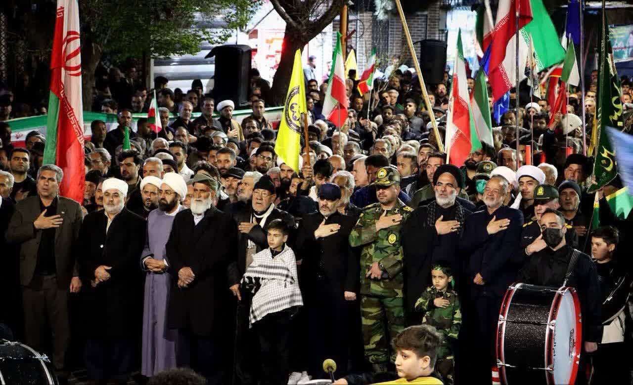 هم‌نوایی وحدت و مقاومت در سلماس؛ وداع باشکوه با شهید اهل‌سنت همزمان با اربعین رهبر شهید امت