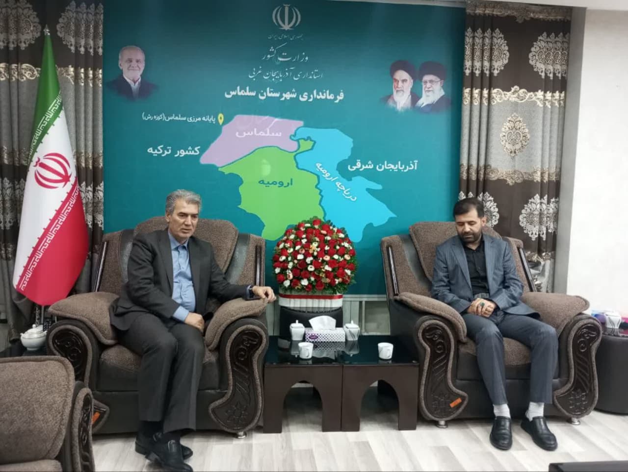 دیدار رئیس و کارکنان بهزیستی سلماس با فرماندار به مناسبت روز بهزیستی